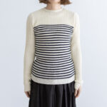 存在すること ニットプルオーバー border