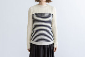 存在すること ニットプルオーバー border 1