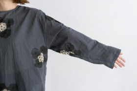 BN2617 Embroidery Blouse charcoal 4 BN2617 Embroidery Blouse charcoal 4