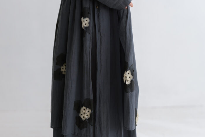BN2618 Embroidery Layered Skirt charcoal 5 BN2618 Embroidery Layered Skirt charcoal 5