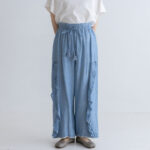 BN2643 Ruffle Tuck Pants L.Blue