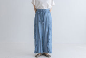 BN2643 Ruffle Tuck Pants L.Blue 1 BN2643 Ruffle Tuck Pants L.Blue 1