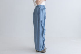 BN2643 Ruffle Tuck Pants L.Blue 2 BN2643 Ruffle Tuck Pants L.Blue 2
