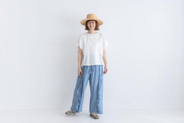 BN2643 Ruffle Tuck Pants L.Blue 6 BN2643 Ruffle Tuck Pants L.Blue 6