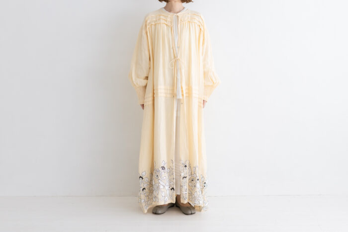 BN2632 Bird Dress ecru 1 BN2632 Bird Dress ecru 1