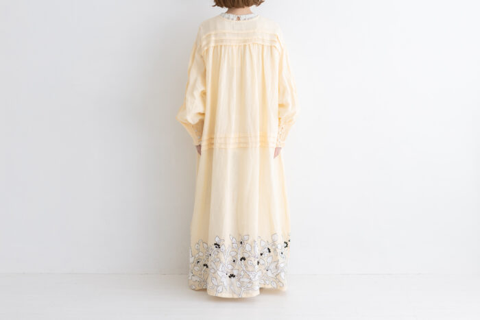 BN2632 Bird Dress ecru 3 BN2632 Bird Dress ecru 3