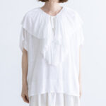 Shida frill skipper pullover  white