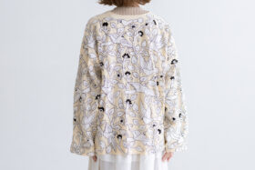 BN2631 Bird Embroidery Blouson ecru 3 BN2631 Bird Embroidery Blouson ecru 3