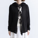Shida 2way frill cardigan black