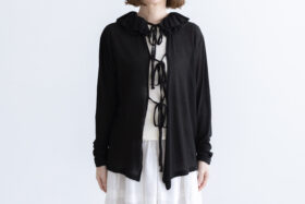 Shida 2way frill cardigan black 1 Shida 2way frill cardigan black 1