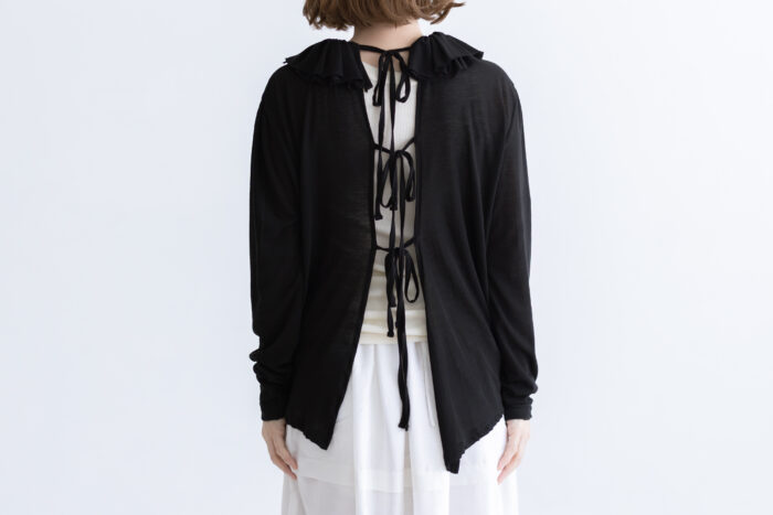 Shida 2way frill cardigan black 4 Shida 2way frill cardigan black 4
