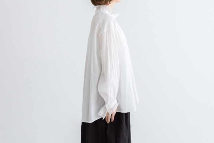 み空 スタンドレースブラウス off white 2