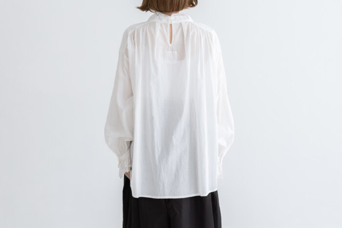 み空 スタンドレースブラウス off white 3