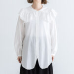 み空 レースフリルカラーブラウス off white