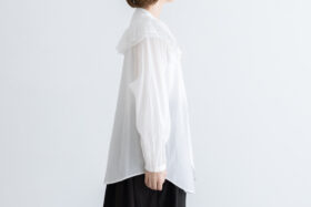 み空 レースフリルカラーブラウス off white 2