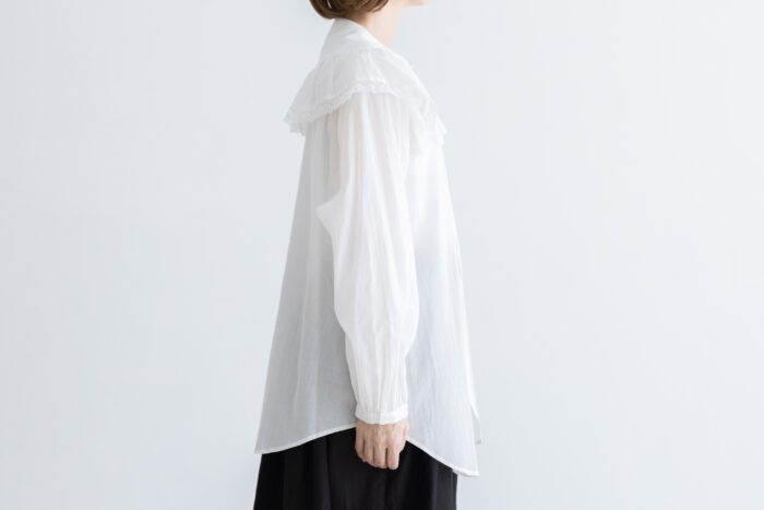 み空 レースフリルカラーブラウス off white 2