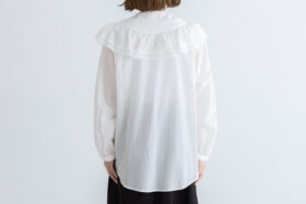 み空 レースフリルカラーブラウス off white 3