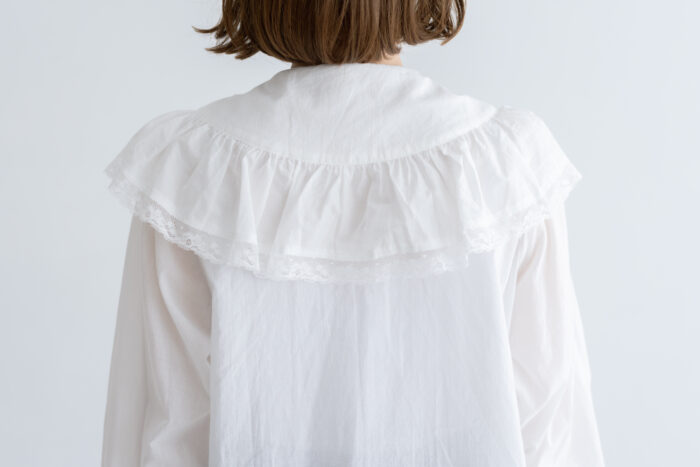 み空 レースフリルカラーブラウス off white 5