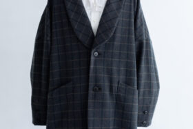 薄雲 コートジャケット  brown check 4