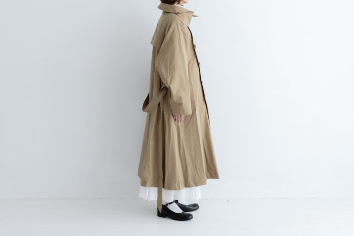 織月 ワイドトレンチコート  khaki 2