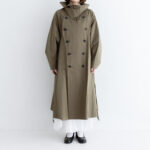 織月 ワイドトレンチコート  dark khaki