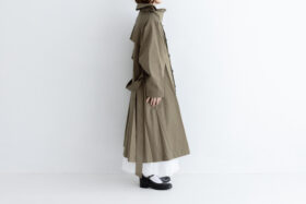 織月 ワイドトレンチコート  dark khaki 2
