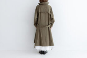 織月 ワイドトレンチコート  dark khaki 3