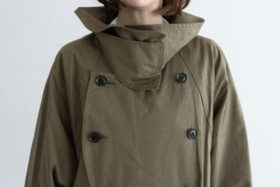 織月 ワイドトレンチコート  dark khaki 4