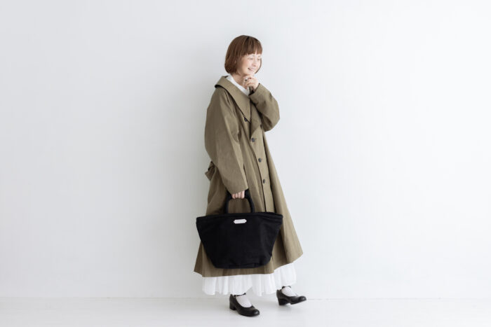 織月 ワイドトレンチコート  dark khaki 6