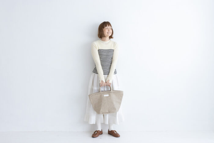 LINEN MARCHE BAG(S) beige 4