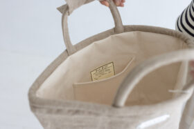 LINEN MARCHE BAG(S) beige 3