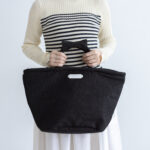 LINEN MARCHE BAG(S) black