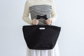 LINEN MARCHE BAG(S) black 2