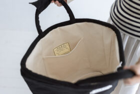 LINEN MARCHE BAG(S) black 3