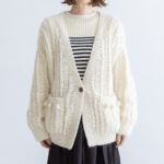 自然の色：モヘアニットカーディガン off white