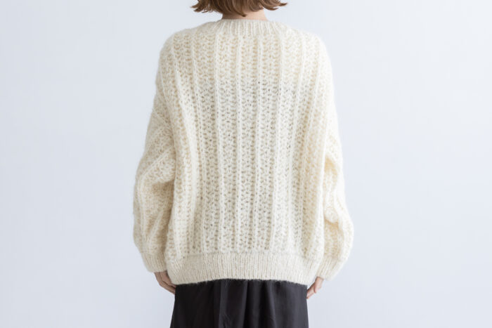 自然の色：モヘアニットカーディガン off white 3