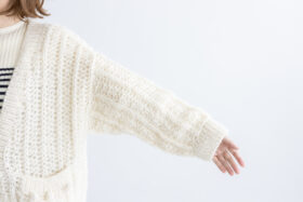 自然の色：モヘアニットカーディガン off white 4