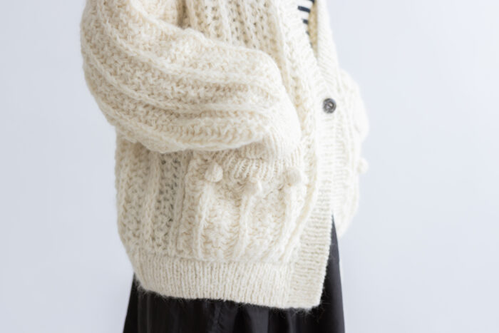 自然の色：モヘアニットカーディガン off white 5