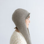 おぼろ雲：ニットフードマフラー gray beige