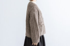 自然の色：モヘアニットカーディガン brown 2