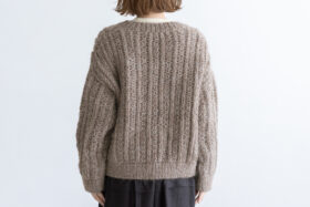 自然の色：モヘアニットカーディガン brown 3