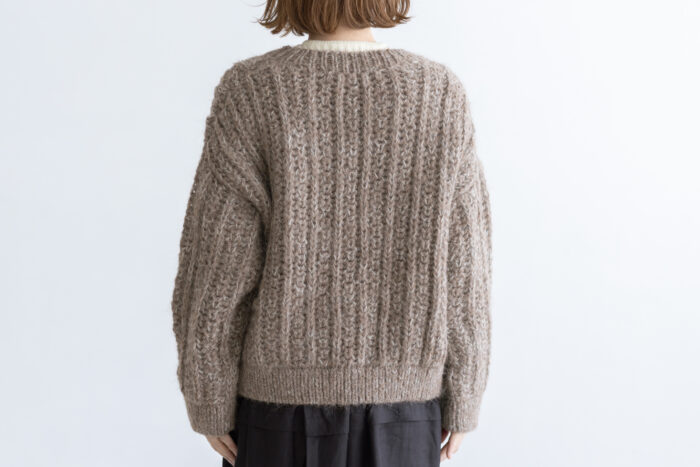 自然の色：モヘアニットカーディガン brown 3
