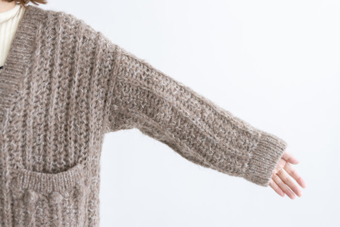 自然の色：モヘアニットカーディガン brown 4