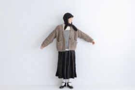 自然の色：モヘアニットカーディガン brown 6