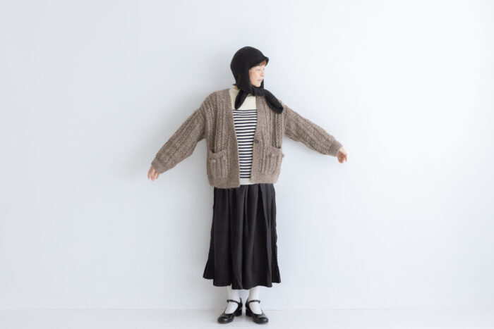 自然の色：モヘアニットカーディガン brown 6