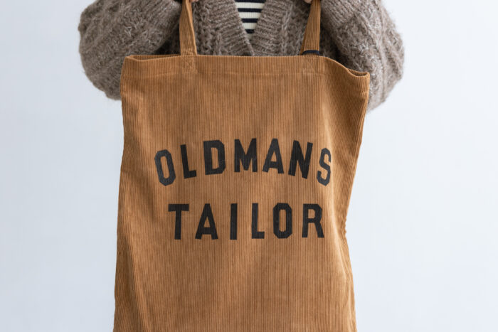 OMT PRINT CORDUROY TOTE BAG brown 1