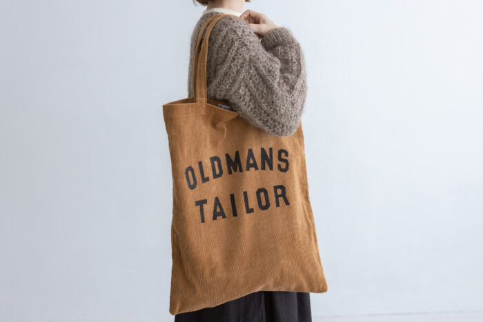 OMT PRINT CORDUROY TOTE BAG brown 2