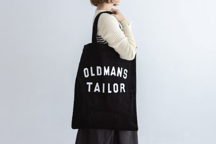 OMT PRINT CORDUROY TOTE BAG black 1