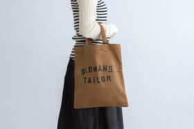 OMT PRINT CORDUROY MINI TOTE BAG brown 1