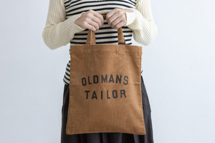 OMT PRINT CORDUROY MINI TOTE BAG brown 2